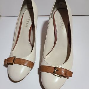 Beige and brown Raph Lauren shoes